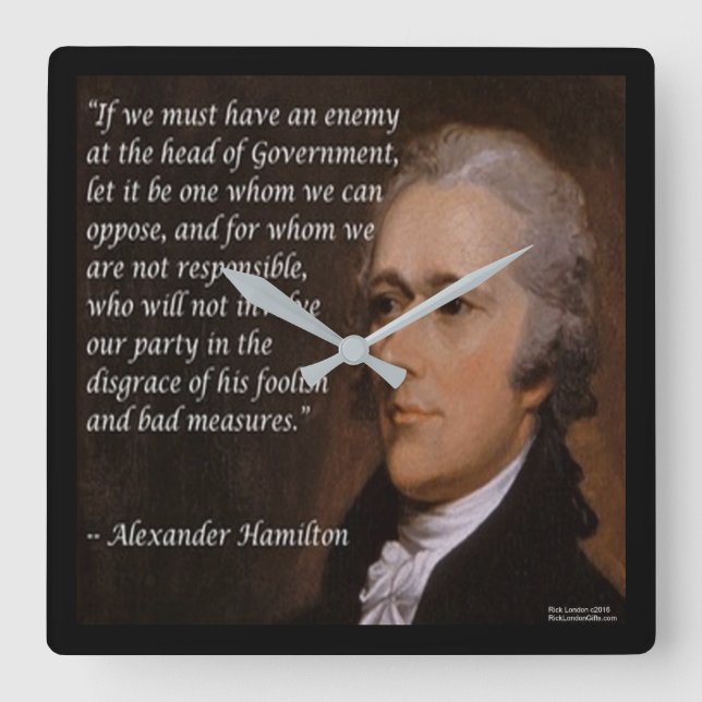 Alexander Hamilton "Enemy Leader" Wall Clock (Front)