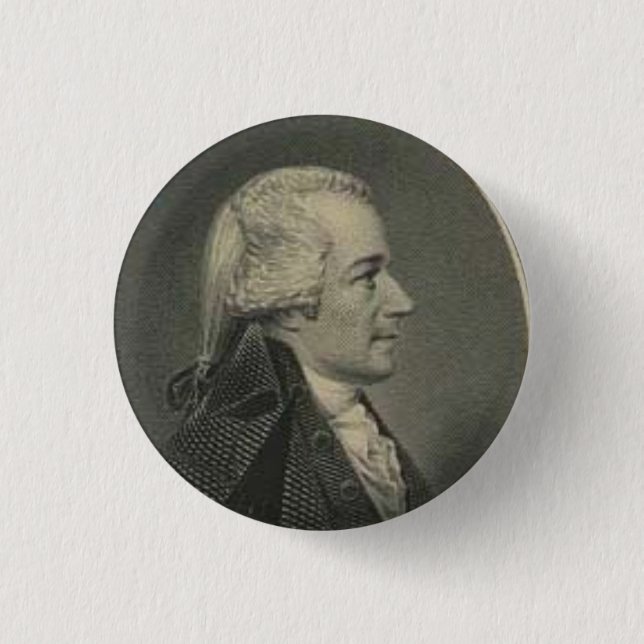 Alexander Hamilton engraving button (Front)