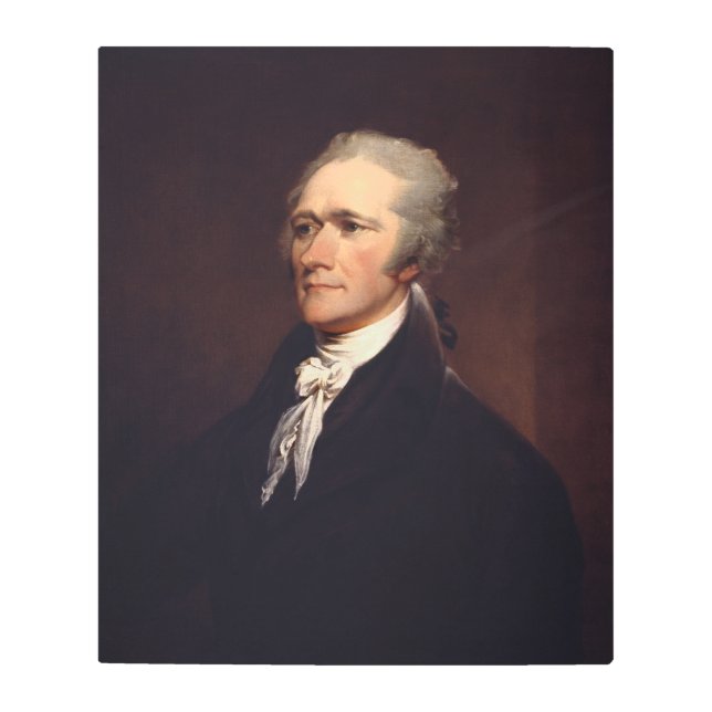 Alexander Hamilton Founder & Federalist Papers Metal Print (Front)