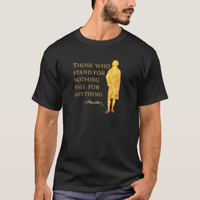 Alexander Hamilton History Usa Costume Teens Men W T-Shirt (Front)