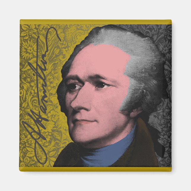Alexander Hamilton Pop Art Portrait Magnet (Front)
