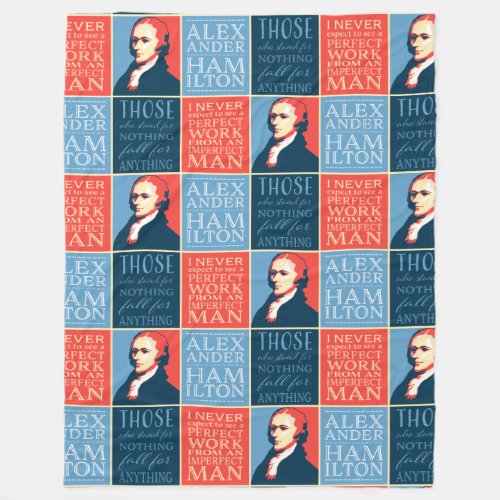 Alexander Hamilton Quotations Fleece Blanket