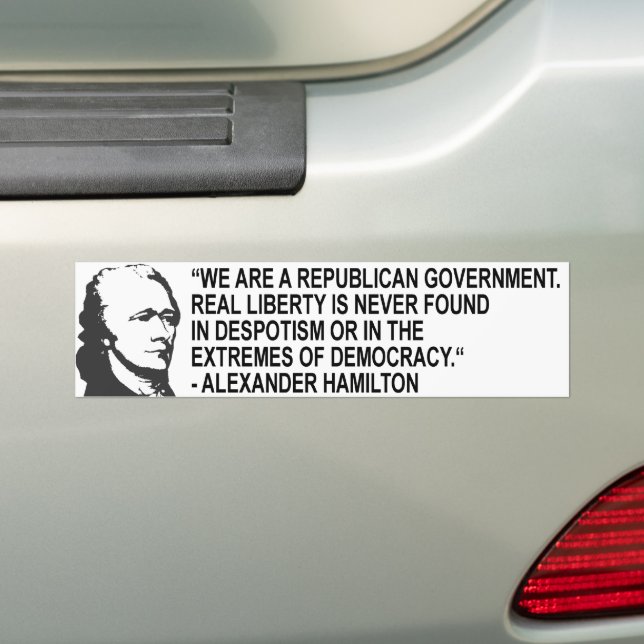 Alexander Hamilton Quote Bumper Sticker Zazzle
