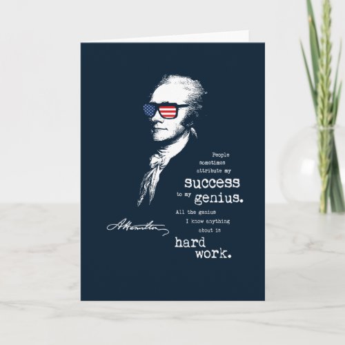 Alexander Hamilton Quote Saying Motivational Gift Card