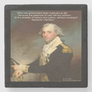 Alexander Hamilton & Quote Stone Coasters