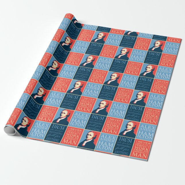 Alexander Hamilton Quotes Wrapping Paper (Unrolled)