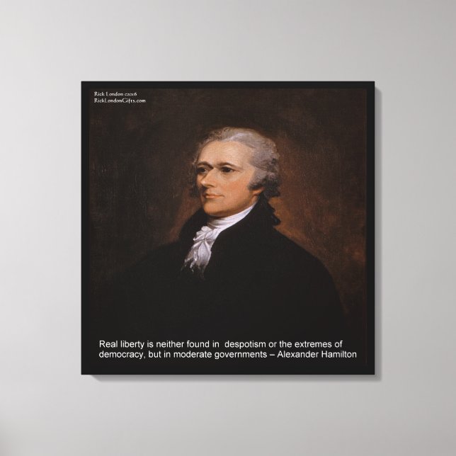 Alexander Hamilton "Real Liberty" Canvas Print (Front)