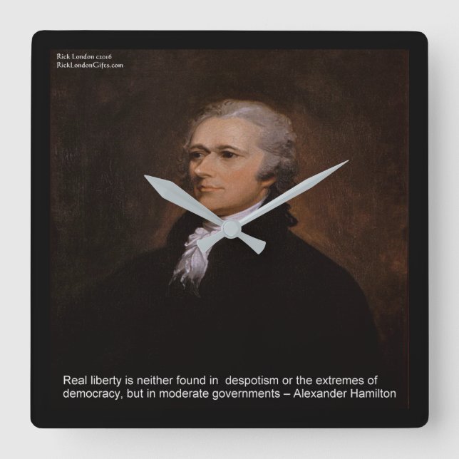 Alexander Hamilton "Real Liberty" Wall Clock (Front)