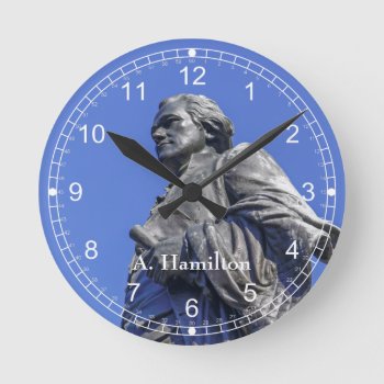 Alexander Hamilton Round Clock by KenKPhoto at Zazzle