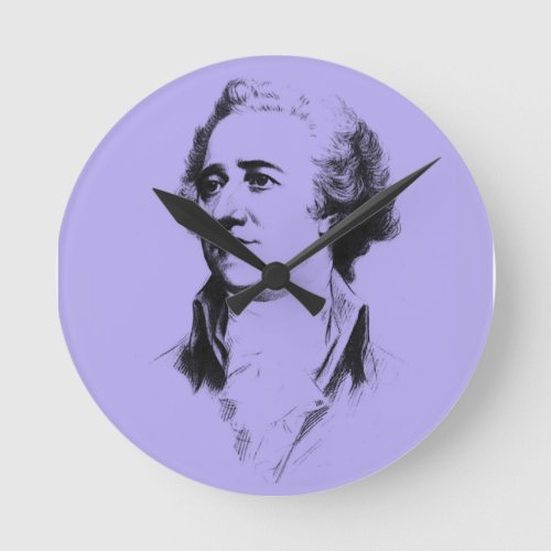 Alexander Hamilton   Round Clock