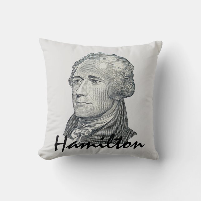 Alexander Hamilton Throw Pillow (Front)