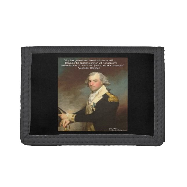 Alexander Hamilton "Why Government" Nylon Wallet (Front)