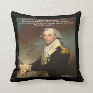 Alexander Hamilton & "Why Government" Quote Pillow