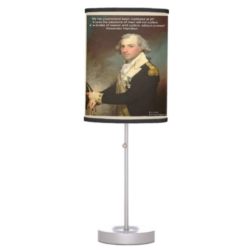 Alexander Hamilton Why Government Table Lamp