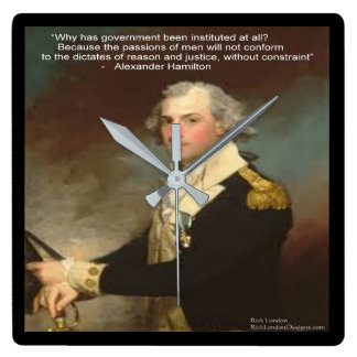 Alexander Hamilton & "Why Government" Wall Clock