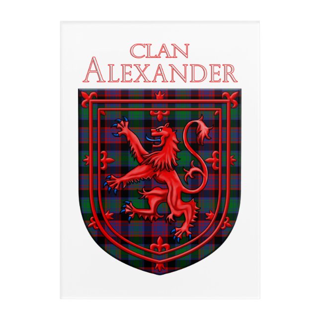 Alexander Hunting Tartan Scottish Plaid Acrylic Print (Front)