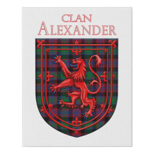 Alexander Hunting Tartan Scottish Plaid Faux Canvas Print