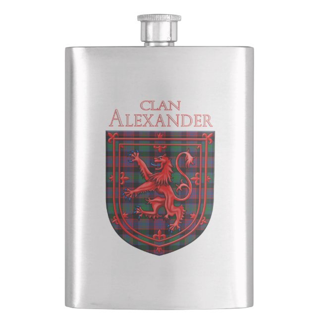 Alexander Hunting Tartan Scottish Plaid Flask (Front)