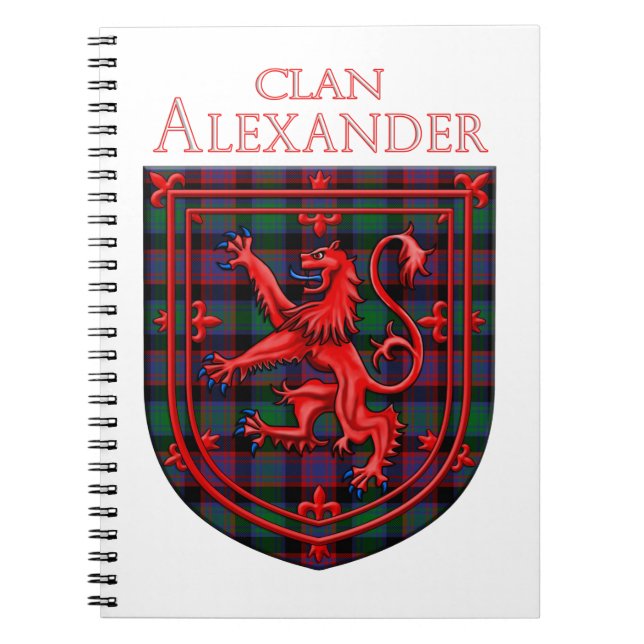 Alexander Hunting Tartan Scottish Plaid Notebook (Front)