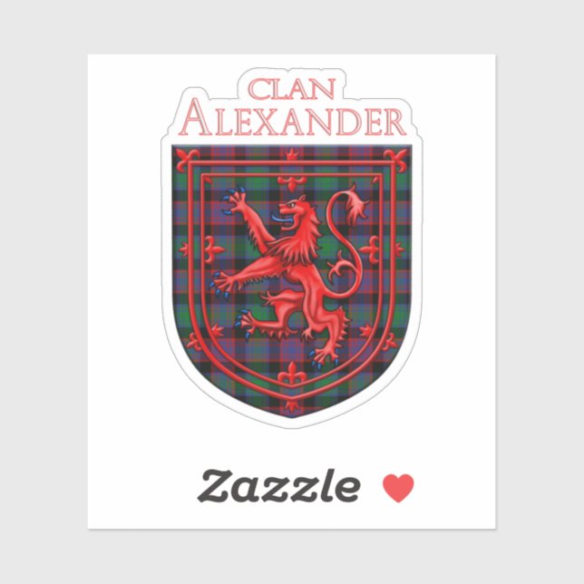 Alexander Hunting Tartan Scottish Plaid Sticker (Sheet)