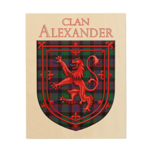 Alexander Hunting Tartan Scottish Plaid Wood Wall Art