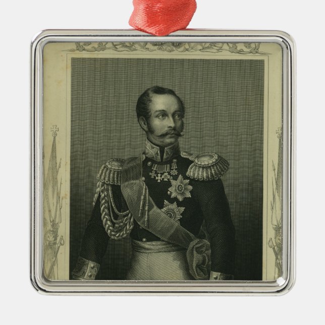 Alexander II  of Russia Metal Ornament (Front)