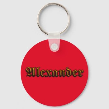 Alexander Key Ring by Pictural at Zazzle