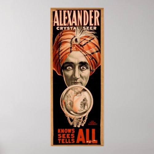 ALEXANDER Magician Illusionist VAUDEVILLE Poster