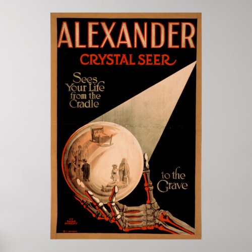 ALEXANDER Magician Illusionist VAUDEVILLE Poster