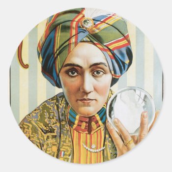 Alexander ~ Mentalist Physic Vintage Magic Ad Classic Round Sticker by fotoshoppe at Zazzle