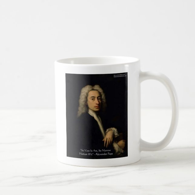 Alexander Pope "Art Vs Wit" Wisdom Quote Gifts Coffee Mug (Right)