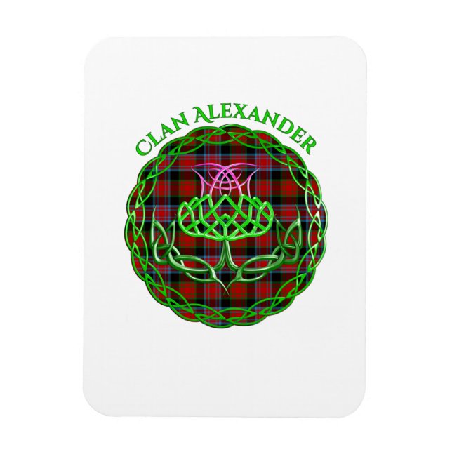 Alexander Scottish Tartan Celtic Thistle Magnet (Vertical)