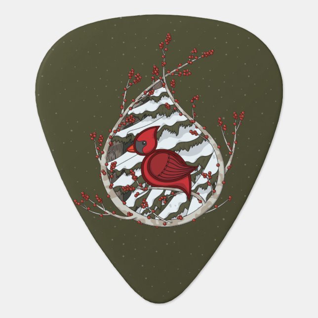Alexander the Cardinal Guitar Pick (Front)