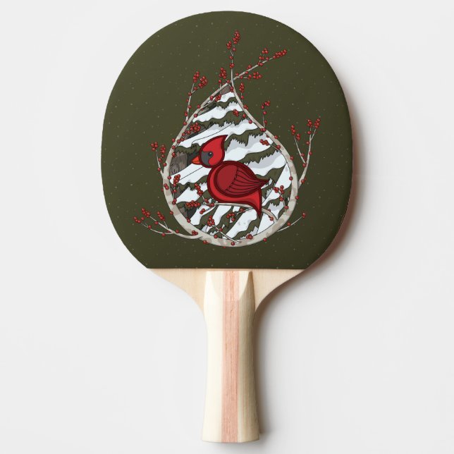 Alexander the Cardinal Ping Pong Paddle (Front)