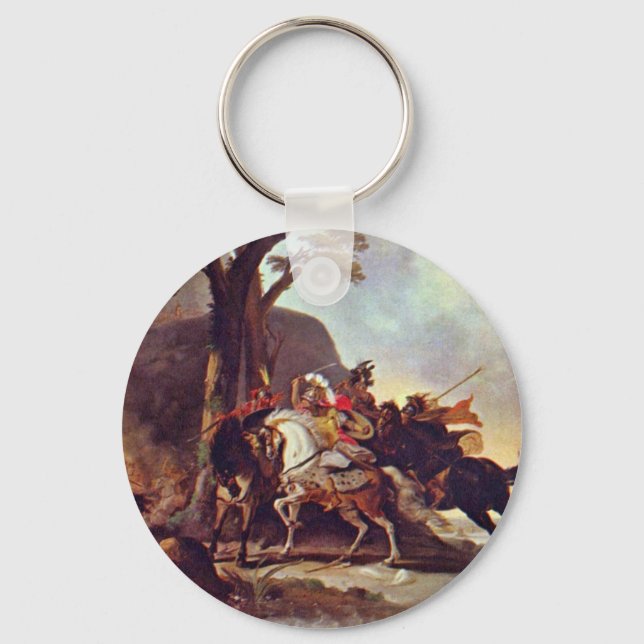 Alexander The Great In The Battle Of Granicus Keychain (Front)