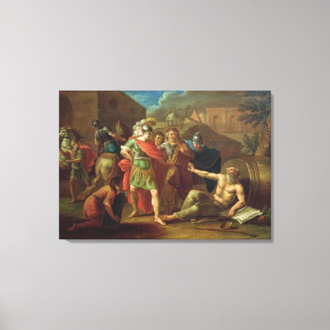 Alexander the Great visits Diogenes at Corinth Canvas Print (Front)