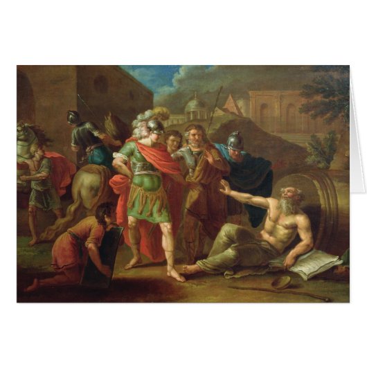 Alexander the Great visits Diogenes at Corinth Cards (Front Horizontal)