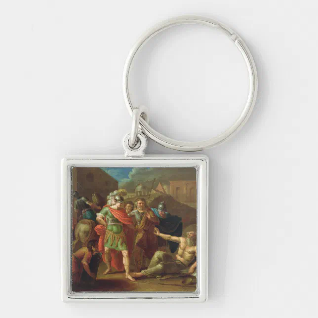 Alexander the Great visits Diogenes at Corinth Keychain | Zazzle