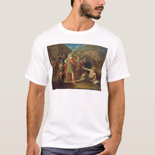 Alexander the Great visits Diogenes at Corinth T_Shirt