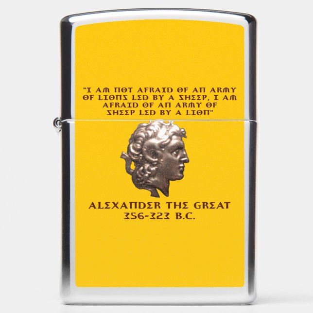 Alexander the Great Zippo Lighter (Front)