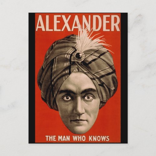 Alexander the man who knows Magic Postcard