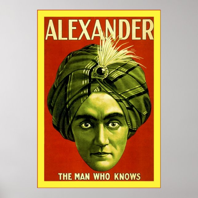 Alexander ~ Vintage Magician Poster (Front)