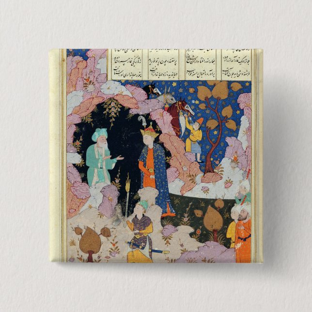 Alexander Visits a Hermit Pinback Button (Front)