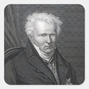Alexander von Humboldt, engraved by C. Cook Square Sticker