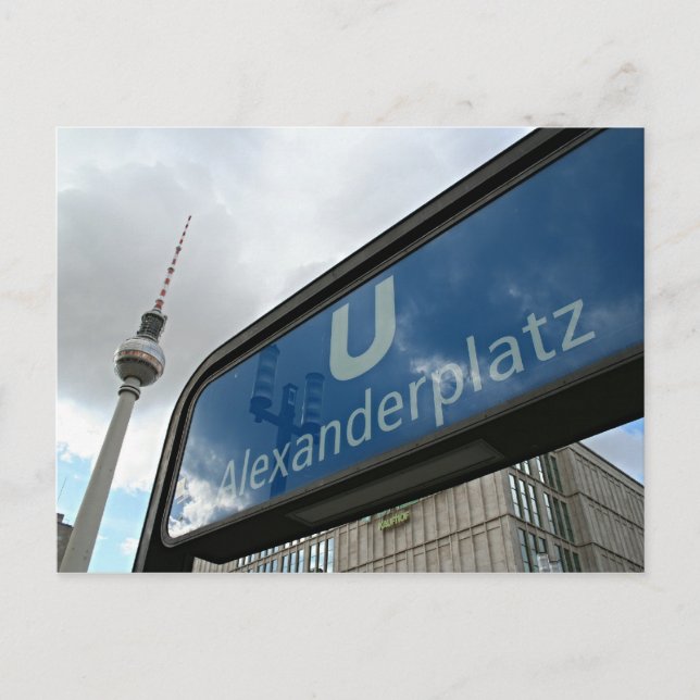 Alexanderplatz U-Bahn & Fernsehturm Postcard (Front)