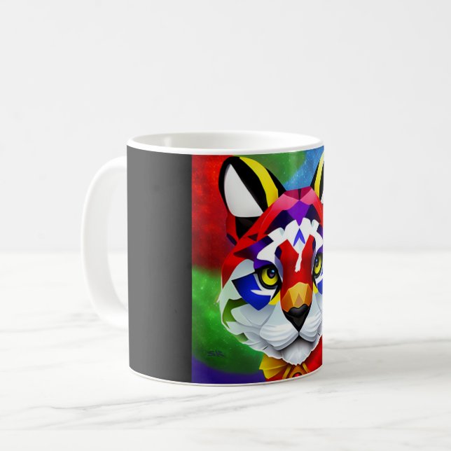 Alexander's Cat black center mug (Front Left)