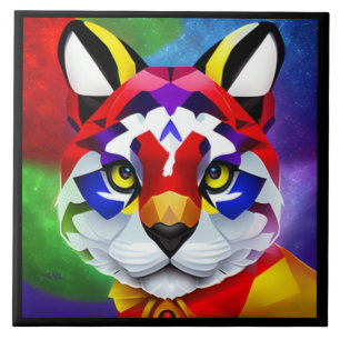 Alexander's Cat large black tile