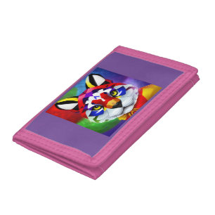 Alexander's Cat purple wallet pink trim