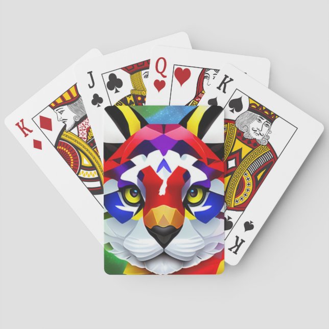 Alexander's Cat white Poker playing cards (Back)
