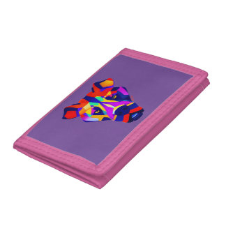 Alexander's Dog purple wallet pink trim